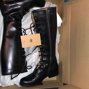 Frye lace up boots